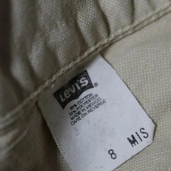 Levi's vintage 577loose fit kahki clam diggers size 8 - Picture 12 of 14